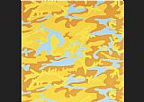 Camouflage orange yellow blue by Andy Warhol
